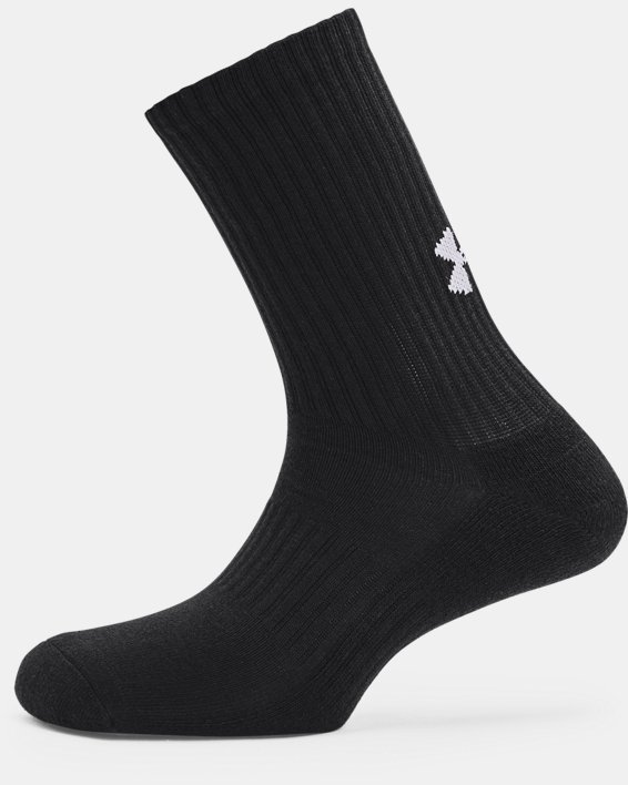 Lot de 3 paires de chaussettes hautes UA Core unisexes, Black, pdpMainDesktop image number 3
